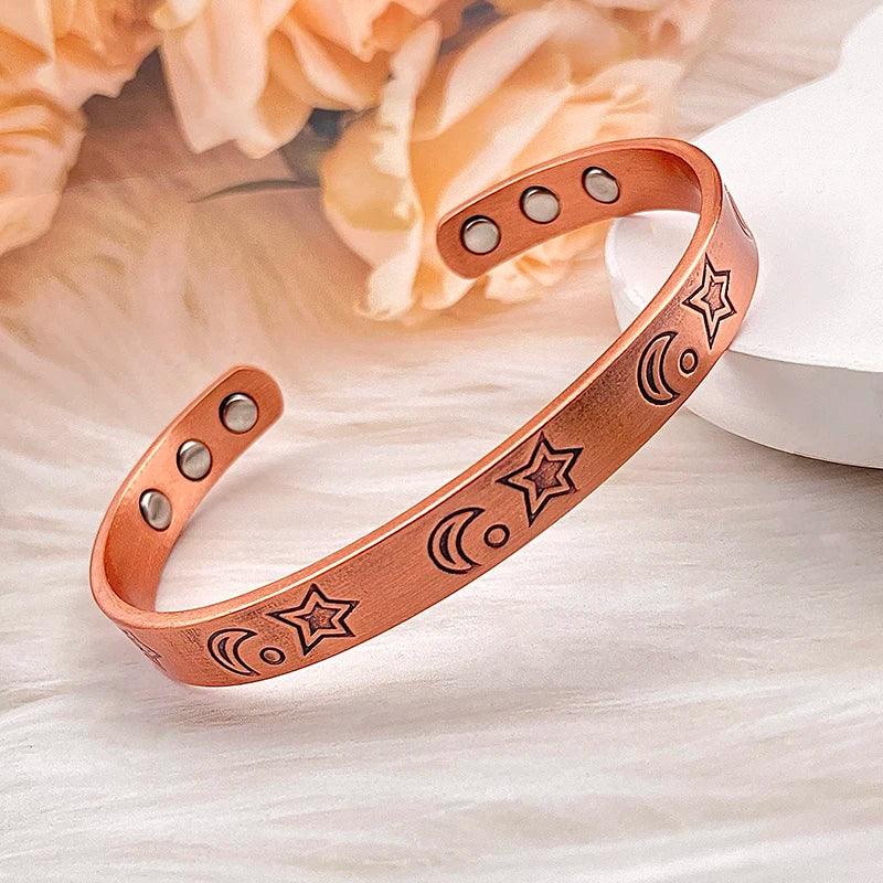 Exquisite Copper Cuff Bracelets for Women & Men | Adjustable Jewelry