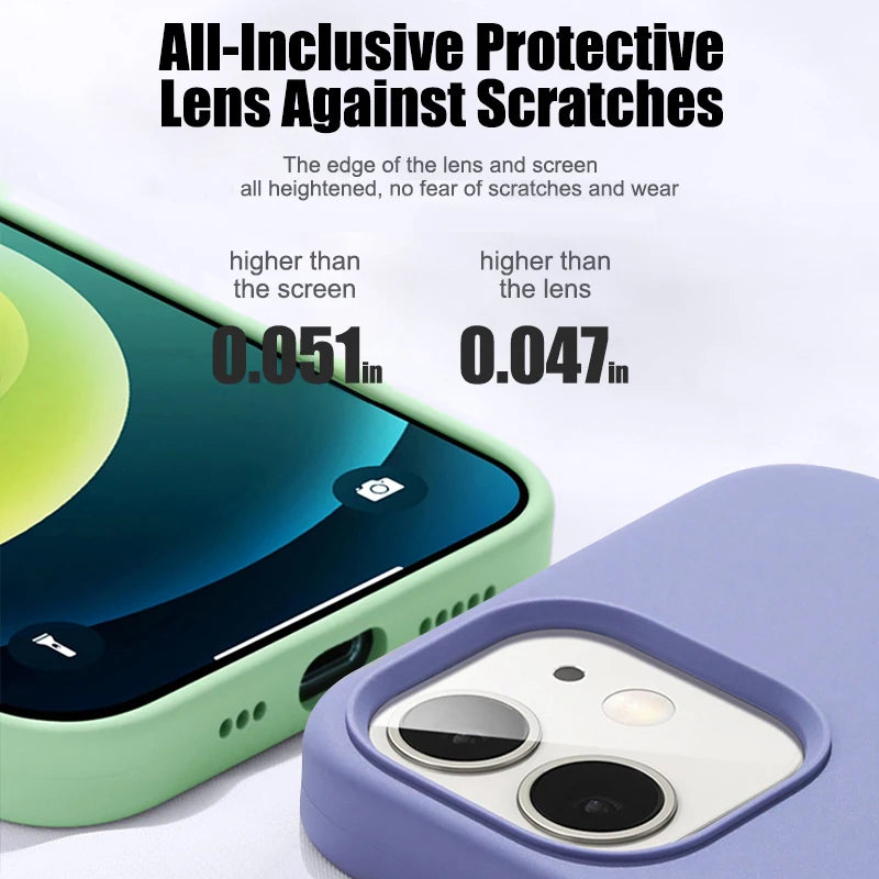 Luxury Liquid Silicone Phone Case for iPhone 11-16 Pro Max & Plus