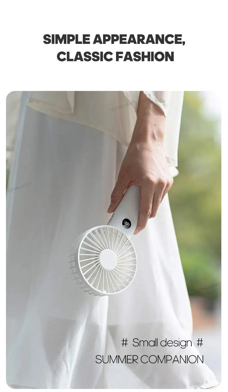 Portable Mini USB Hand Fan | Rechargeable with Night Light