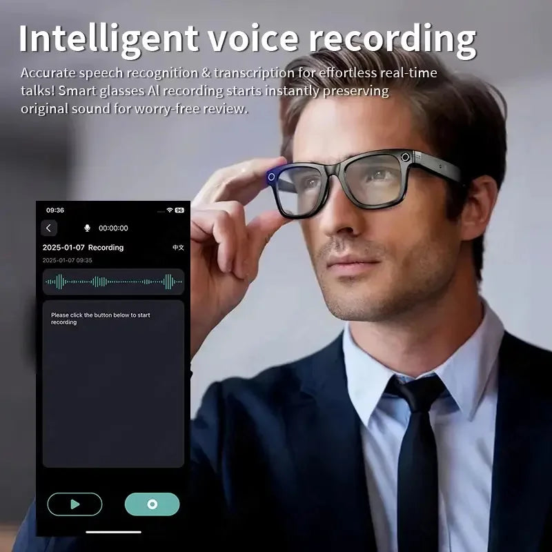 AI Smart Glasses with 13MP Camera & Language Translation