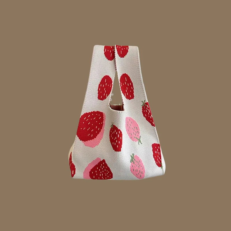 Chic Handmade Knit Mini Knot Wrist Bag for Women | Casual Tote