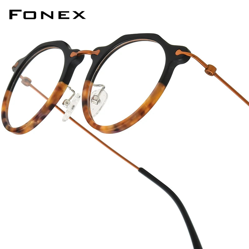 Monturas de gafas unisex cuadradas retro de titanio | Elegantes y duraderas