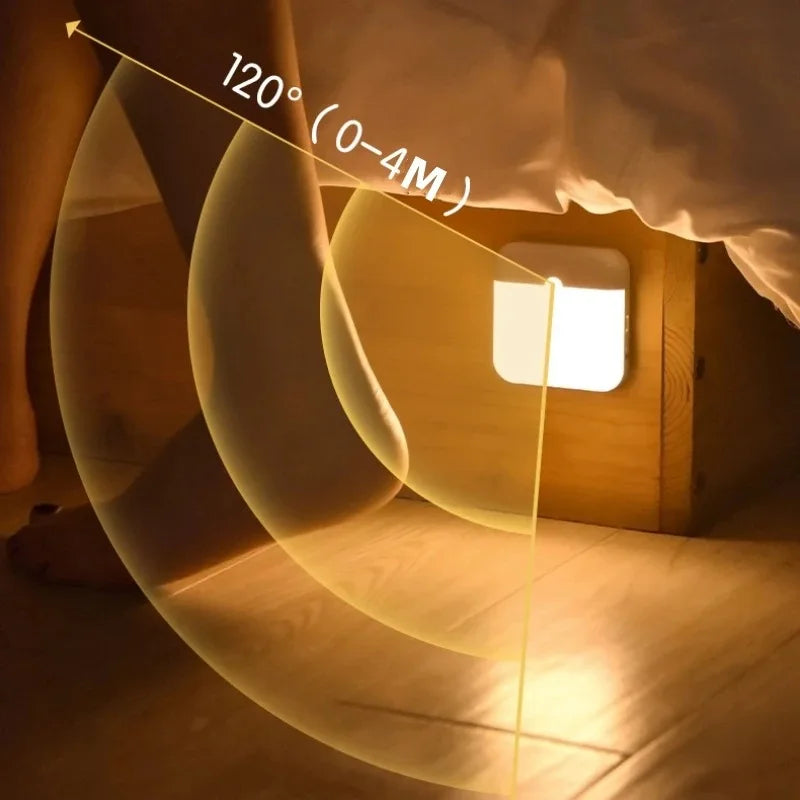 Lámpara LED cuadrada con sensor de movimiento | Iluminación doméstica sin esfuerzo