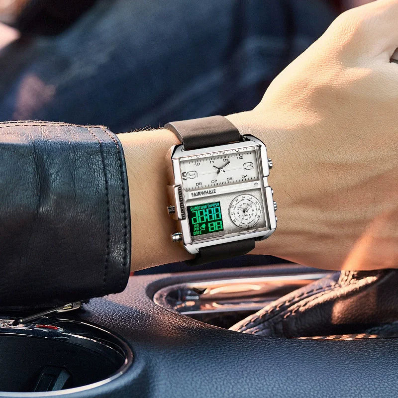 Elegant Men's Electronic Quartz Watch | Luminous Vintage Sports Timepiece