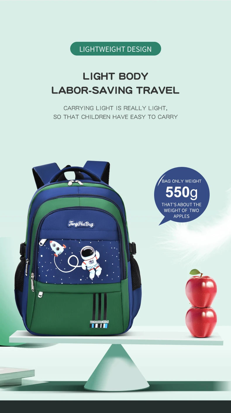 Astronaut-Themed Waterproof School Backpack for Kids | Stylish & Durable