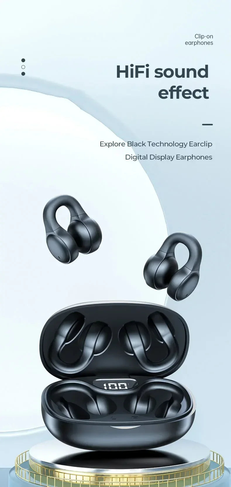 Bone Conduction Waterproof Bluetooth Headphones for Sports