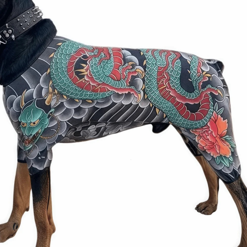 Funny Breathable Pet Vest for Dogs & Cats | Stylish Tattooed Jacket