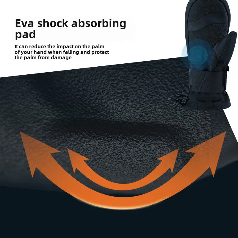 Waterproof Snowboard & Ski Gloves with Wrist Guards for Safety