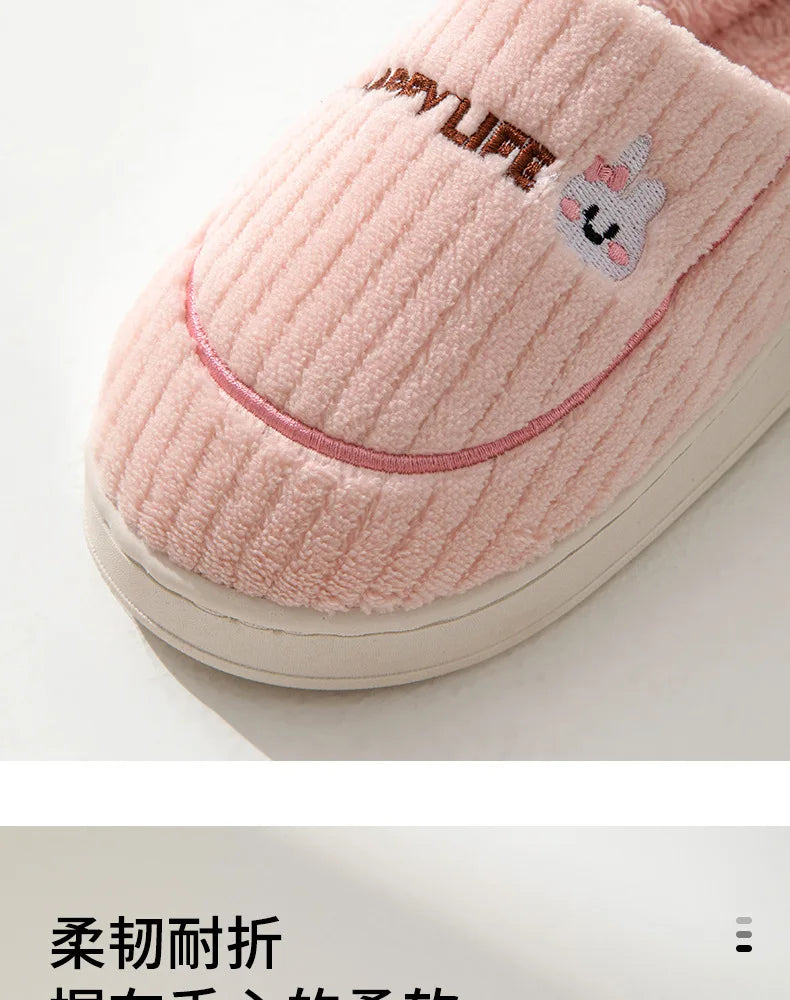 Warm Cotton Slippers for Women | Cozy Non-Slip Indoor Shoes