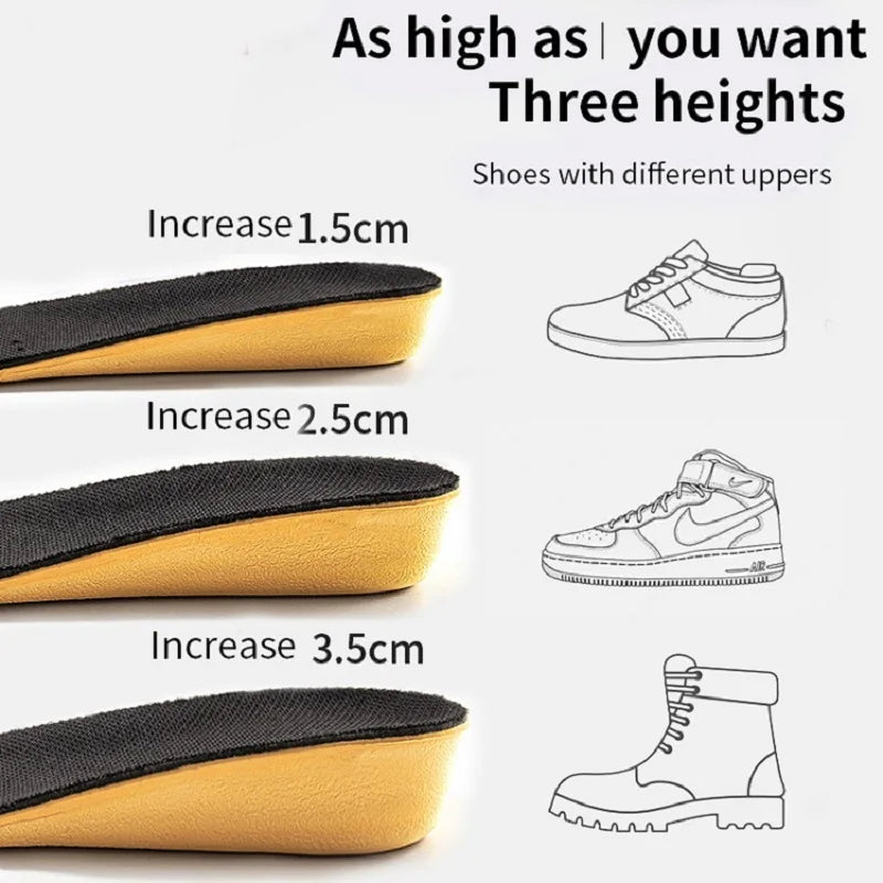 Height Increase Insoles for Men & Women | Shock Absorbent & Breathable