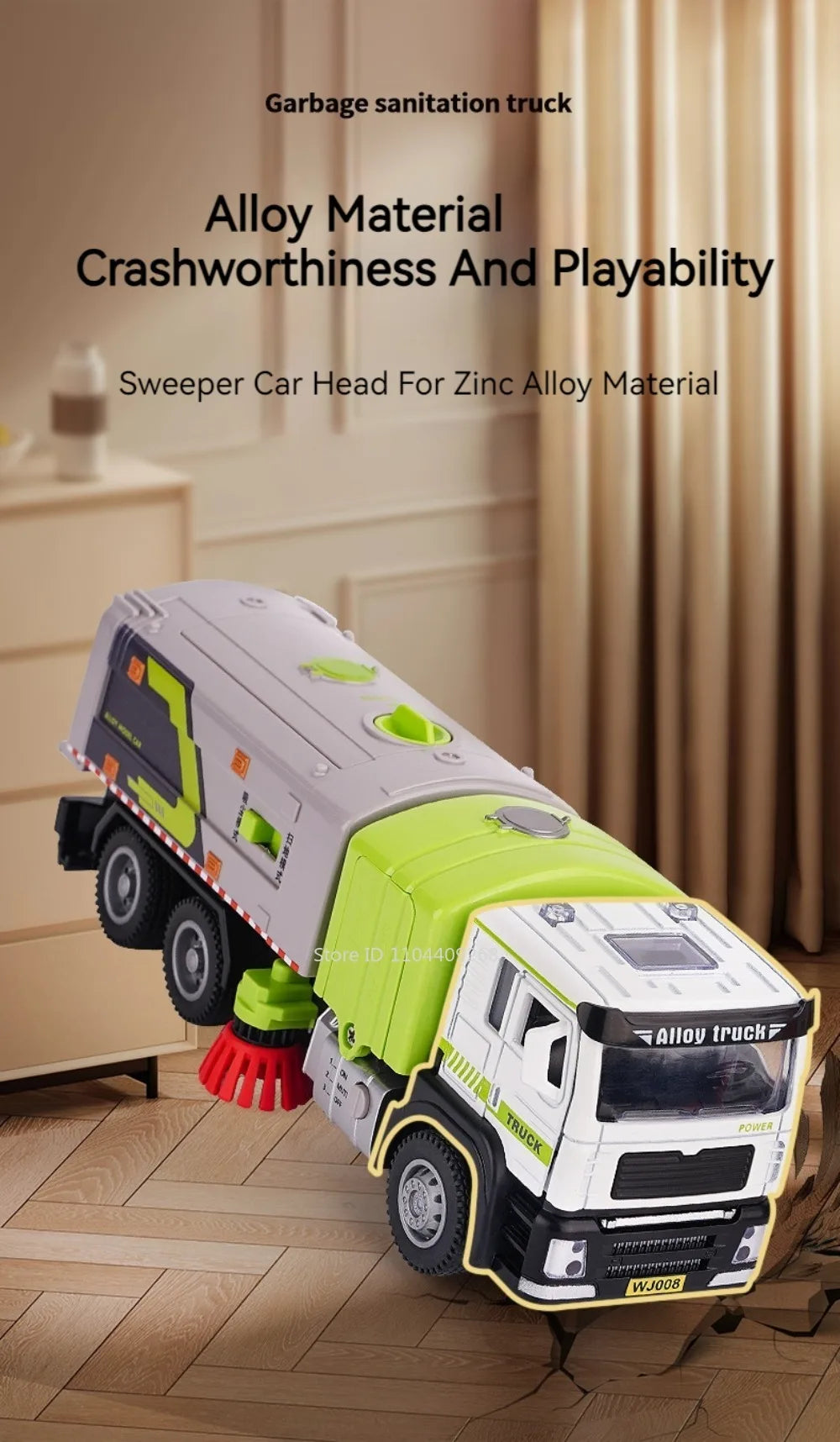 Electric Vacuum Cleaner Garbage Truck Model Toy for Kids
