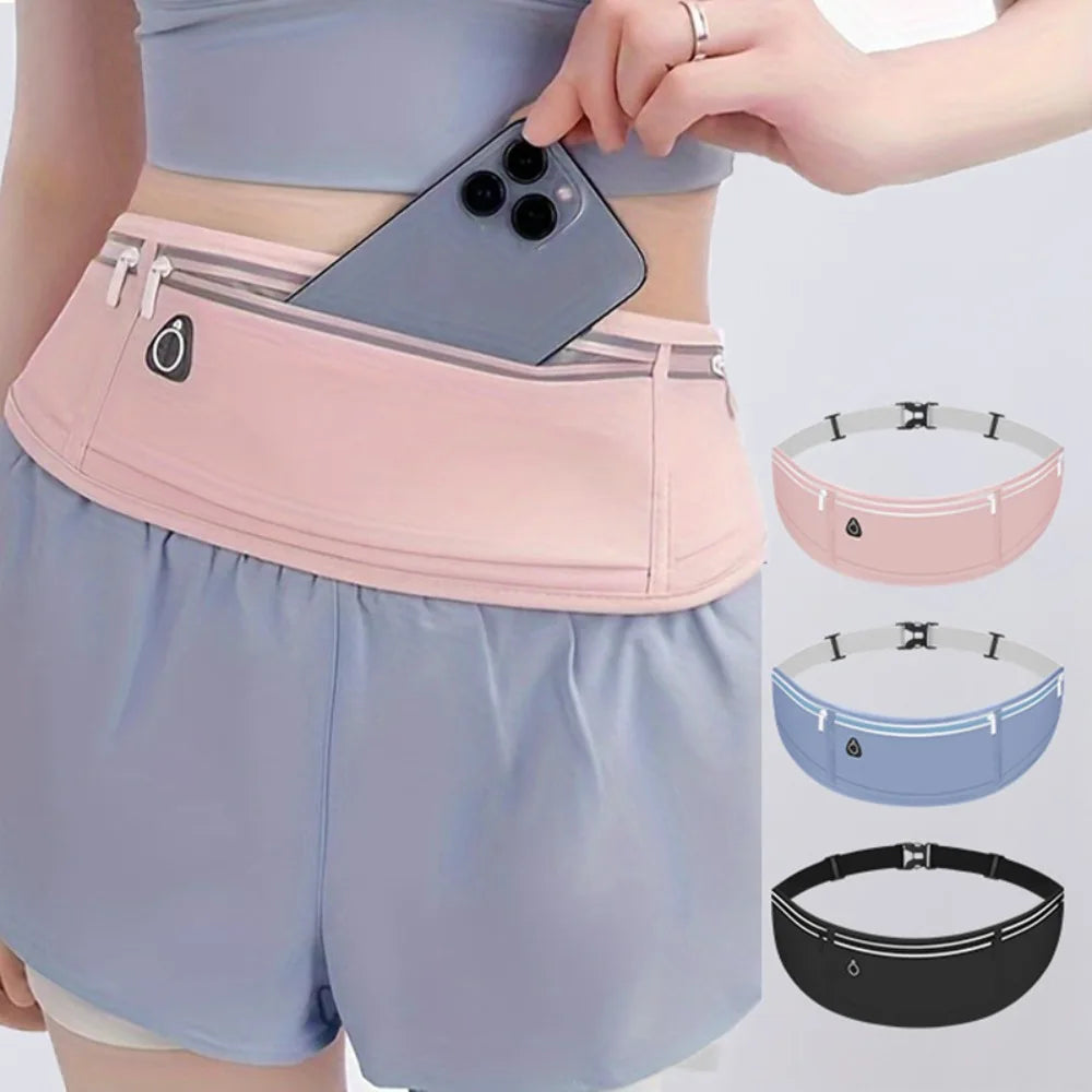 New Running Waist Bag Professional Men Women Elastic Waist Pack with Adjustable Strap Hidden Gym Sports Bags Mobile Phone Case