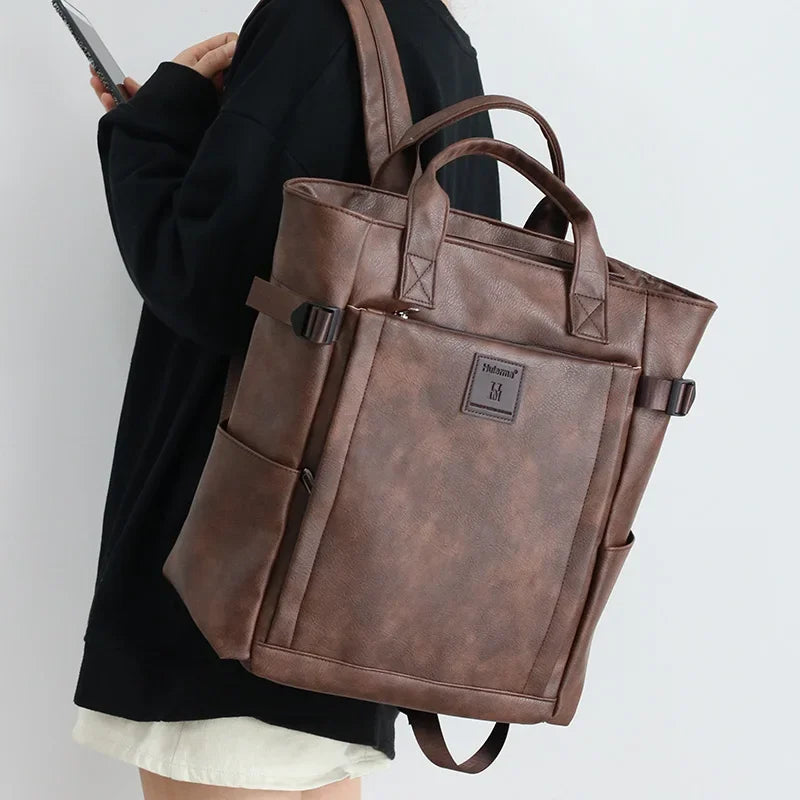 Stylish PU Leather Women's Backpack | Spacious Travel Companion