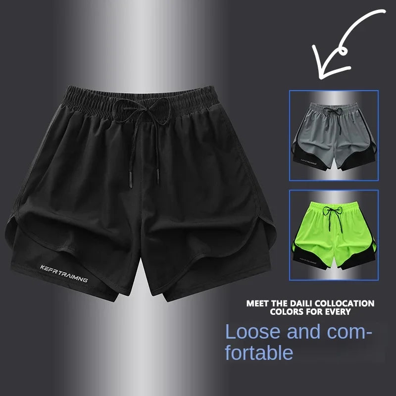 Men's & Women's Anti-Glare Double Layer Sports Shorts | Summer Style