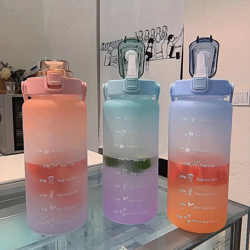 2 Liter Large Sports Water Bottle | Leak Proof & Portable