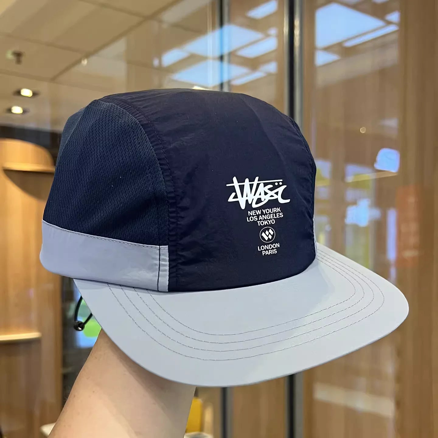 Waterproof Nylon Mesh Cap with Embroidery Vintage Style Unisex Fashion Hat for Running Camping Outdoor Activities Breathable Sun