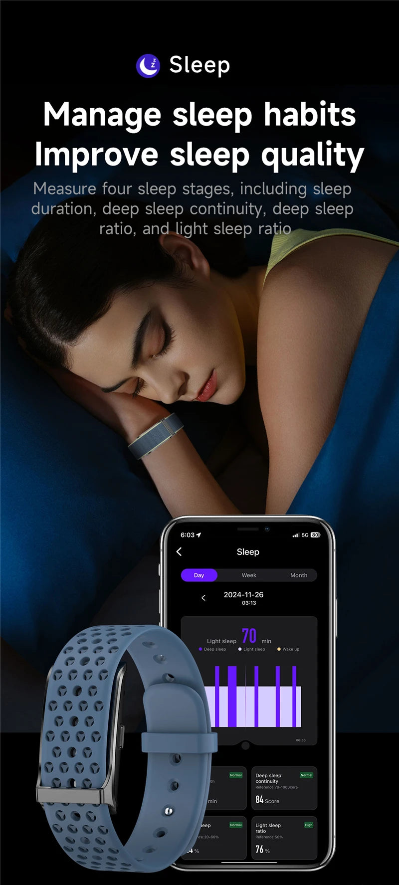 No Screen Smart Watch | Waterproof Fitness Tracker for All