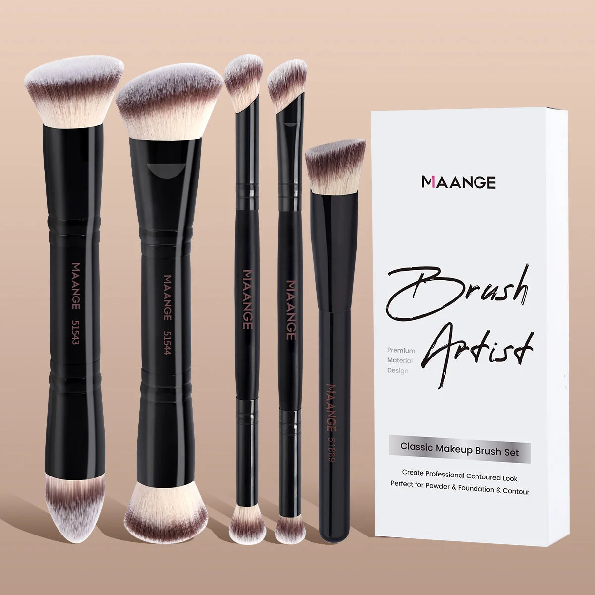 5pcs Makeup Brush Set | Essential Brushes for Stunning Beauty Looks