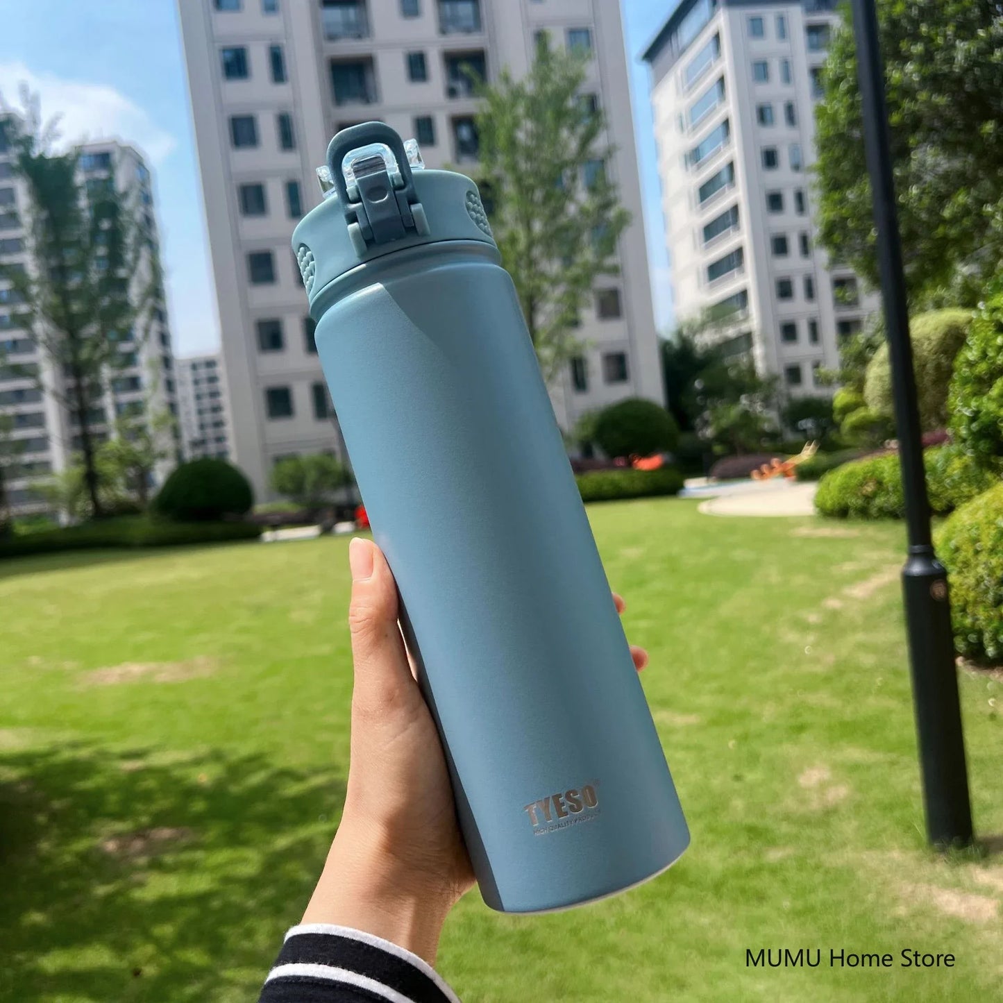 Stainless Steel Insulated Water Bottle with Straw - 600/750ML