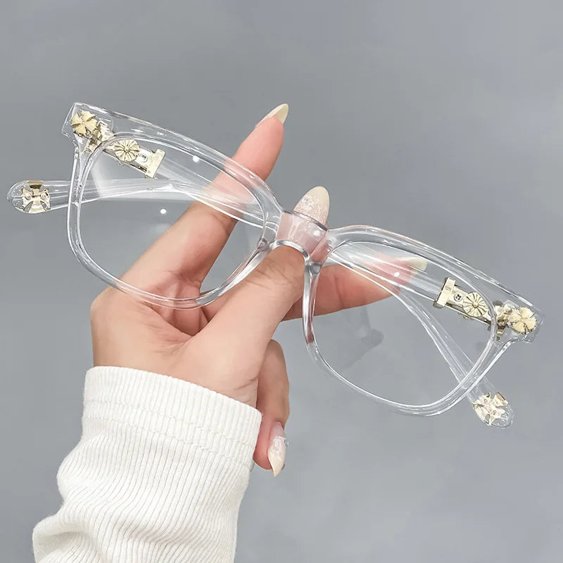 Ultra-light High-Quality Blue Light Blocking Trendy and Versatile Square Frame Computer Unisex Anti-Radiation Daily Eyewear F114