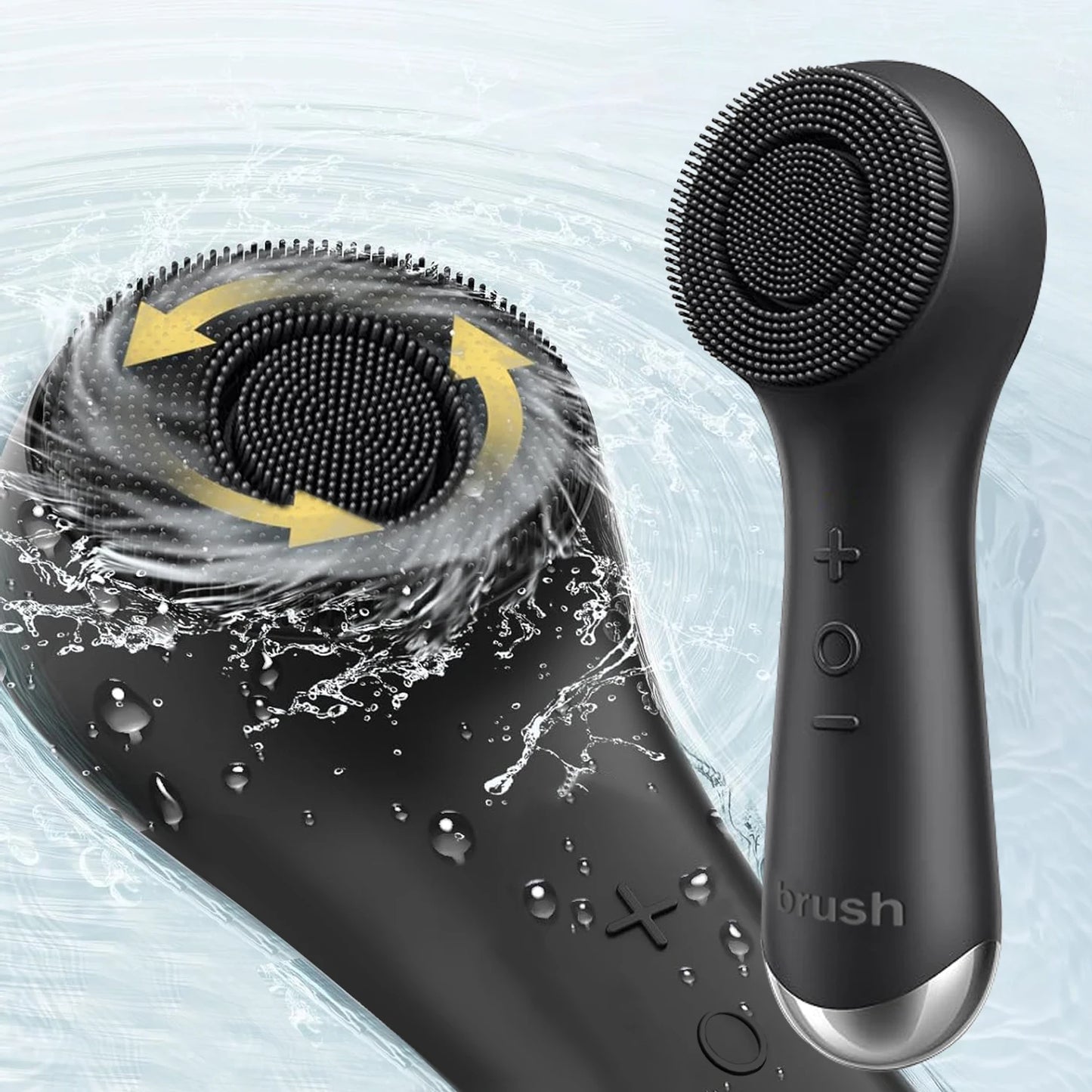 Dual Rotation Facial Cleansing Brush | Vibration Massage & USB Charge
