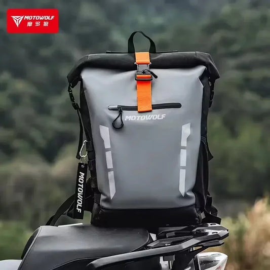 Waterproof Motorcycle Backpack | Large Capacity Reflective Cycling Bag