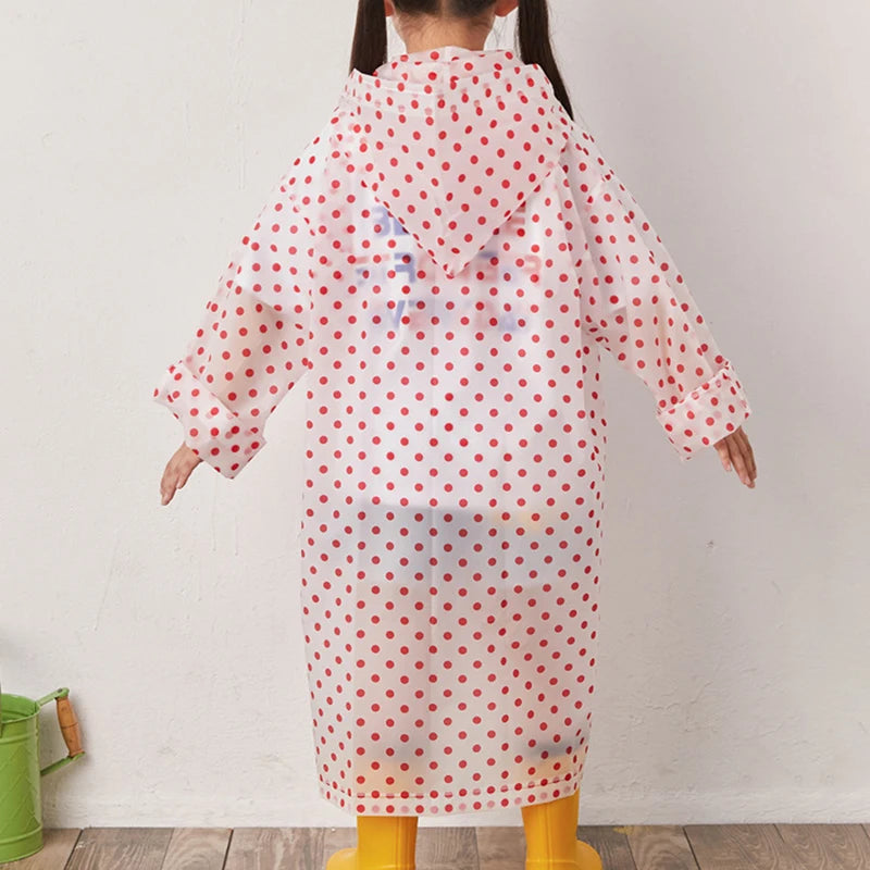 Kids Portable Hooded Raincoat | Waterproof Rain Poncho for Children