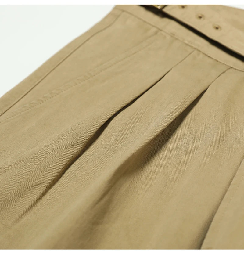 Men's Herringbone Cotton Gurkha Pants for Casual Style