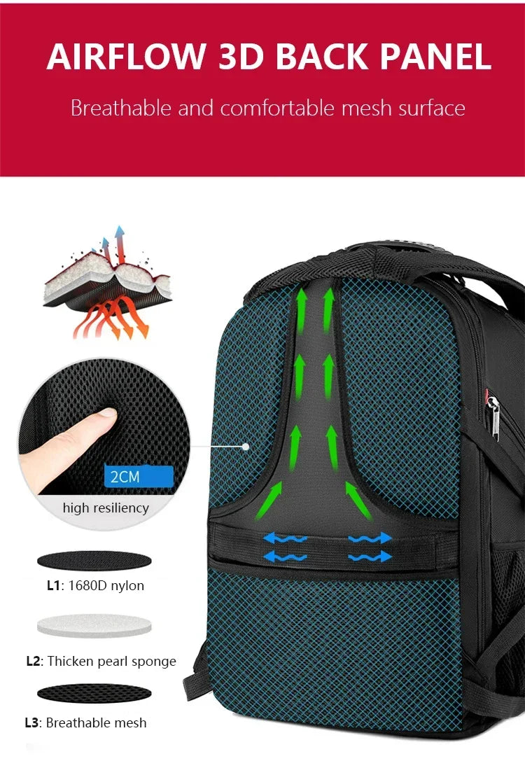 Durable Multifunctional Laptop Backpack | Water Resistant Travel Bag