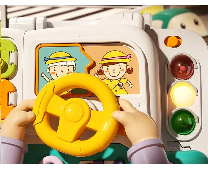 Montessori Busy Board for Toddlers | Interactive Music & Light Toy