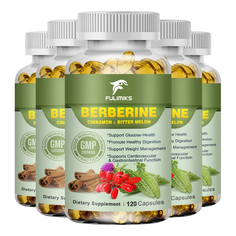 Berberine Capsules with Ceylon Cinnamon & Bitter Gourd | Immune & Heart Support