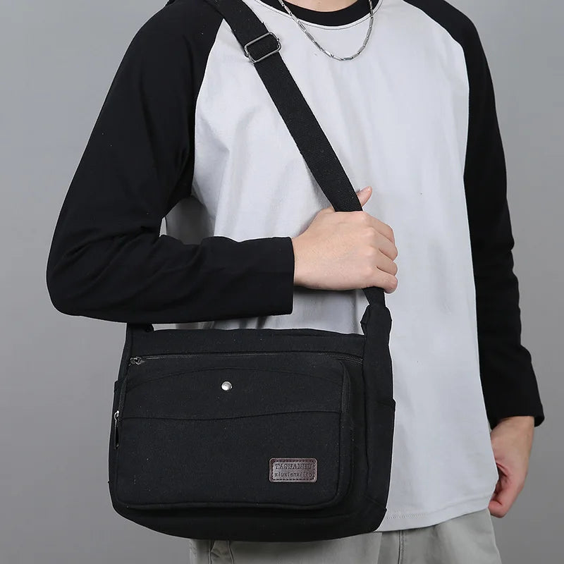 Bolsos de Lona Casuales para Hombres | Bandolera Cruzada Versátil