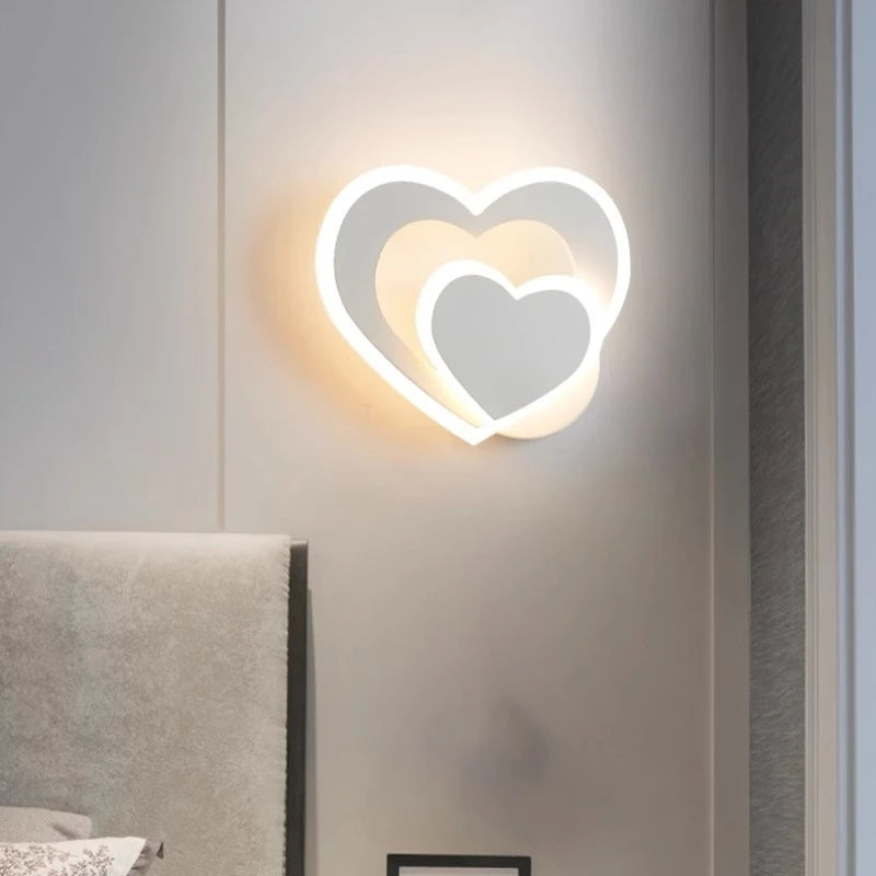 LED Heart-Shaped Wall Lamp | Modern Love Lighting for Home