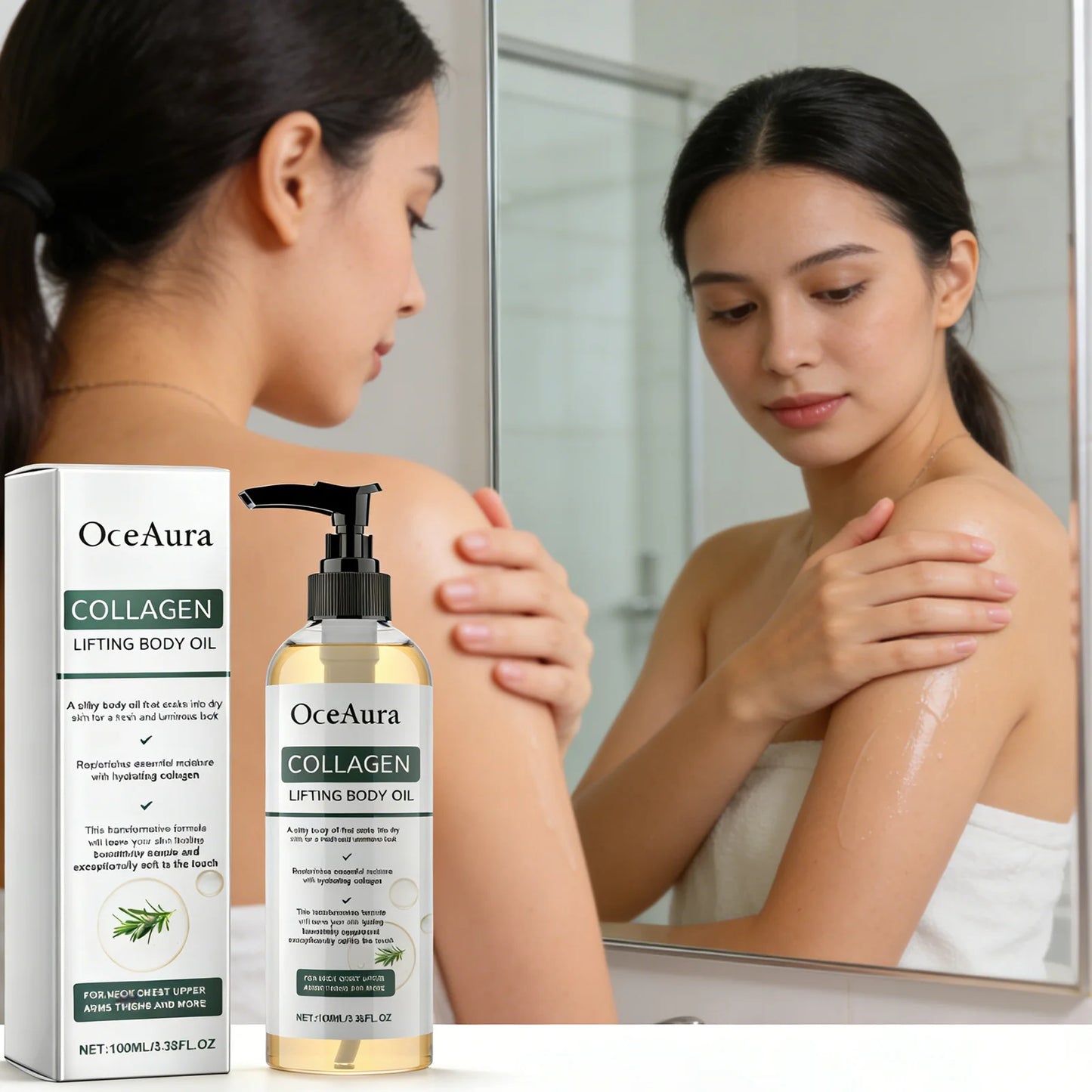 Collagen Body Oil for Skin Tightening and Elasticity Enhancement