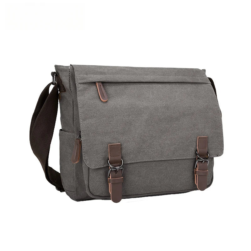 Bolso cruzado de lona unisex moderno | Elegante bolso para portátil de estudiante