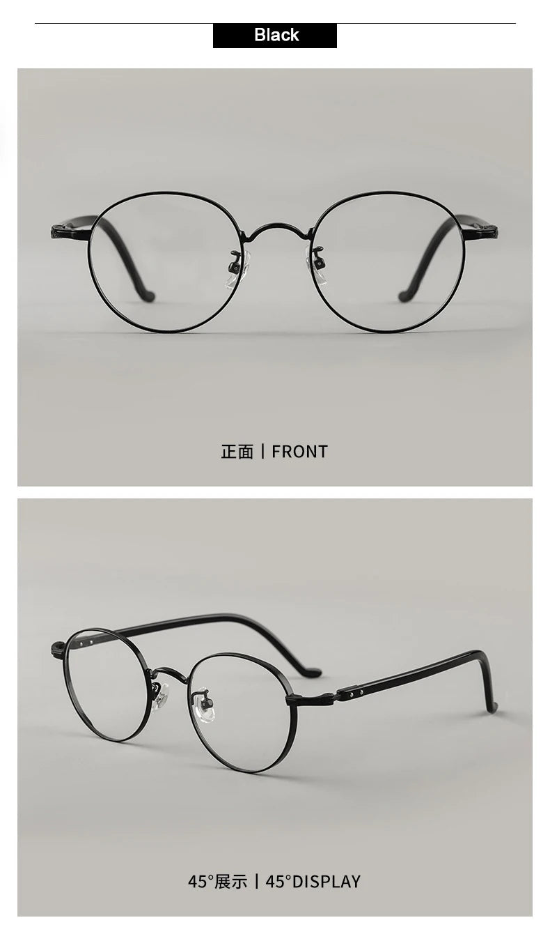 Japanese Style Titanium Frame Glasses for Small Faces | Trendy Eyewear