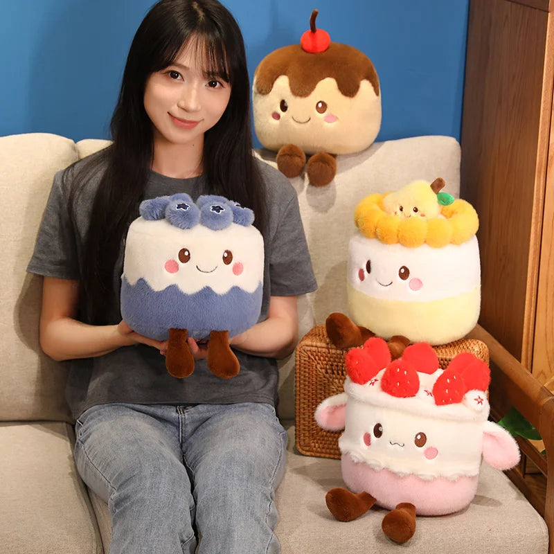 Kawaii Strawberry Food Doll Throw Pillow | Perfect Gift Idea