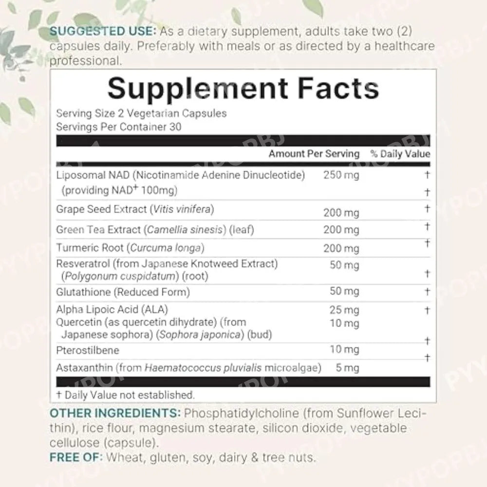 Liposomal NAD+ Ultimate Complex - 1000mg | 60 Veggie Capsules
