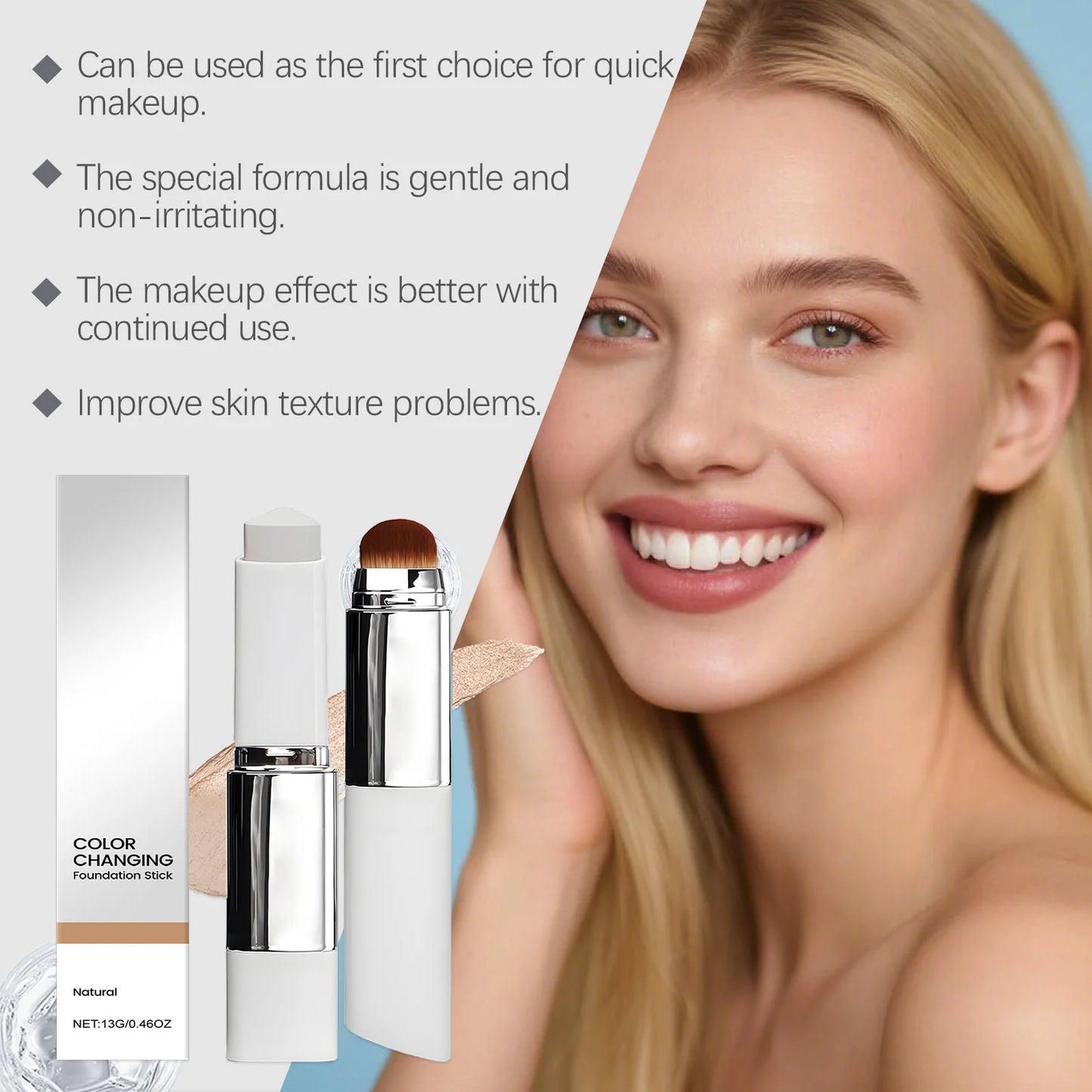 Color Changing Foundation Stick | Waterproof Full Coverage Concealer