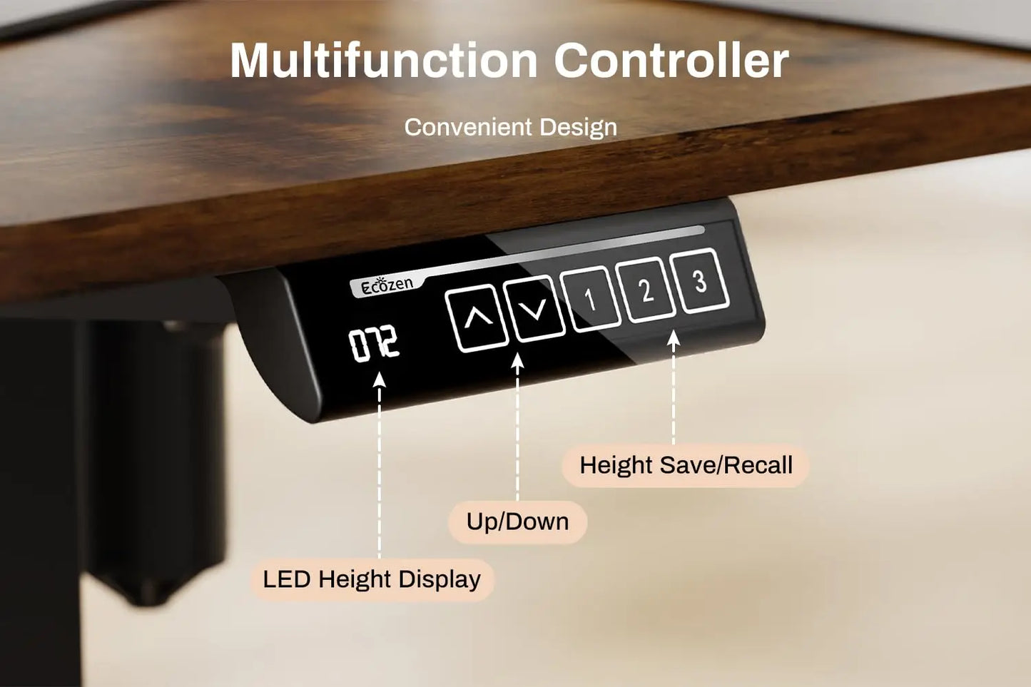 Electric Height Adjustable L-Shaped Standing Desk | Modern Office Solution