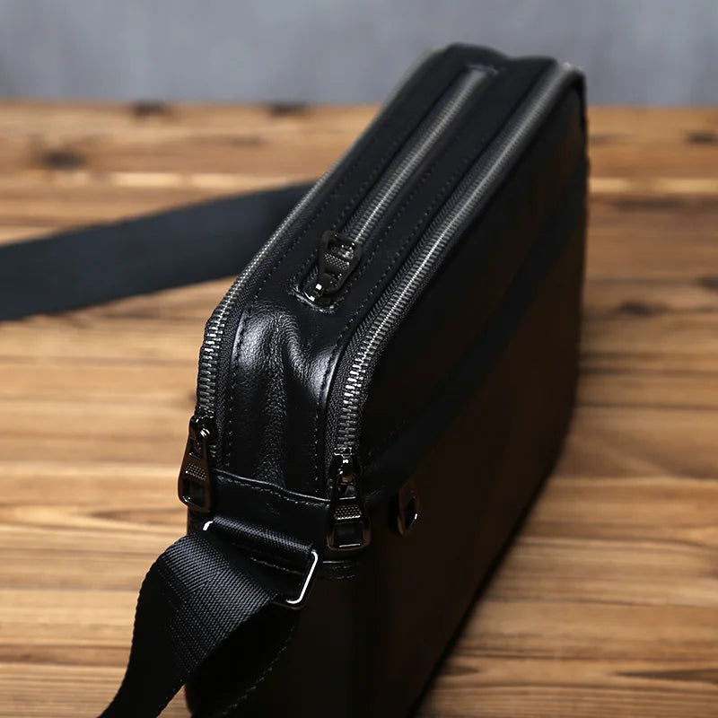 Casual Leather Shoulder Bag for Men | Stylish Large Capacity Messenger