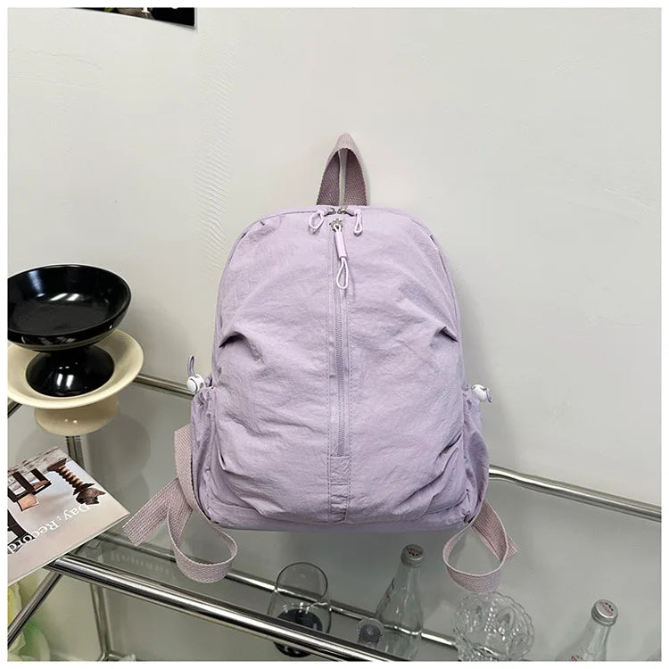 Lightweight Macaron Color Oxford Backpack for Women | Casual Chic bag