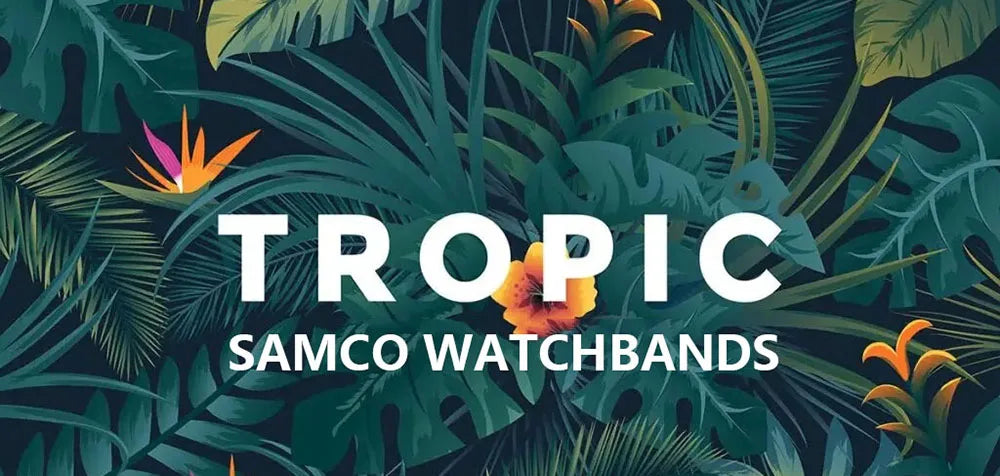 Tropical Silicone Watch Band | Quick Release Rubber Strap