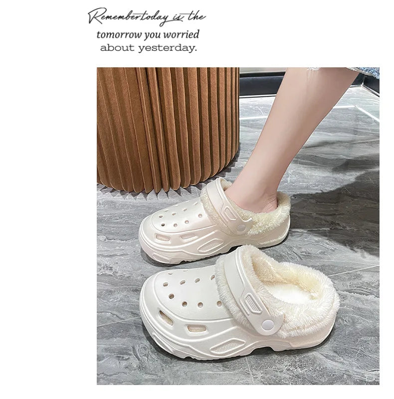 Women's Plush Corduroy Slippers | Cozy Warm Indoor Footwear