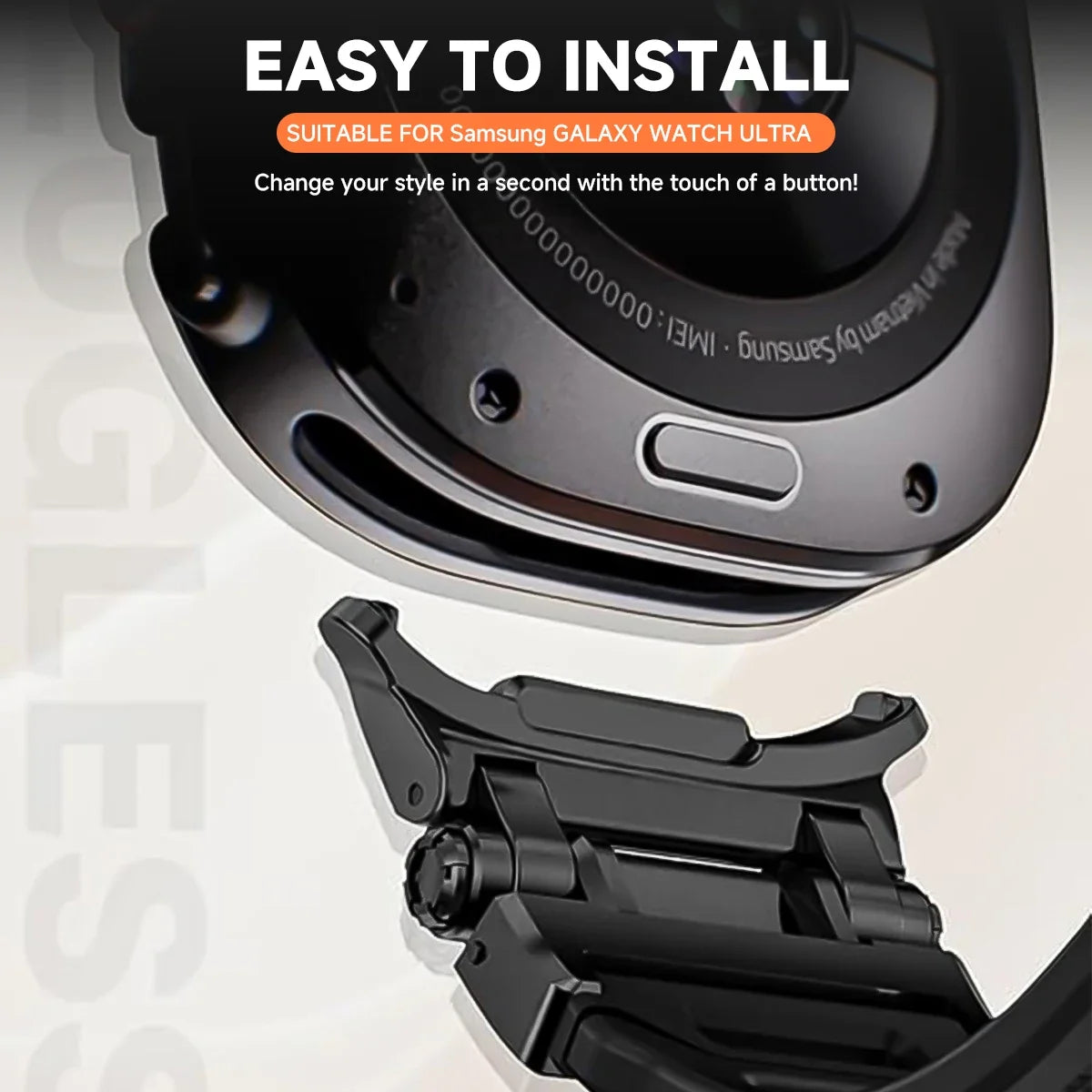 Sport Fluororubber Strap for Galaxy Watch Ultra 47mm | Durable & Stylish