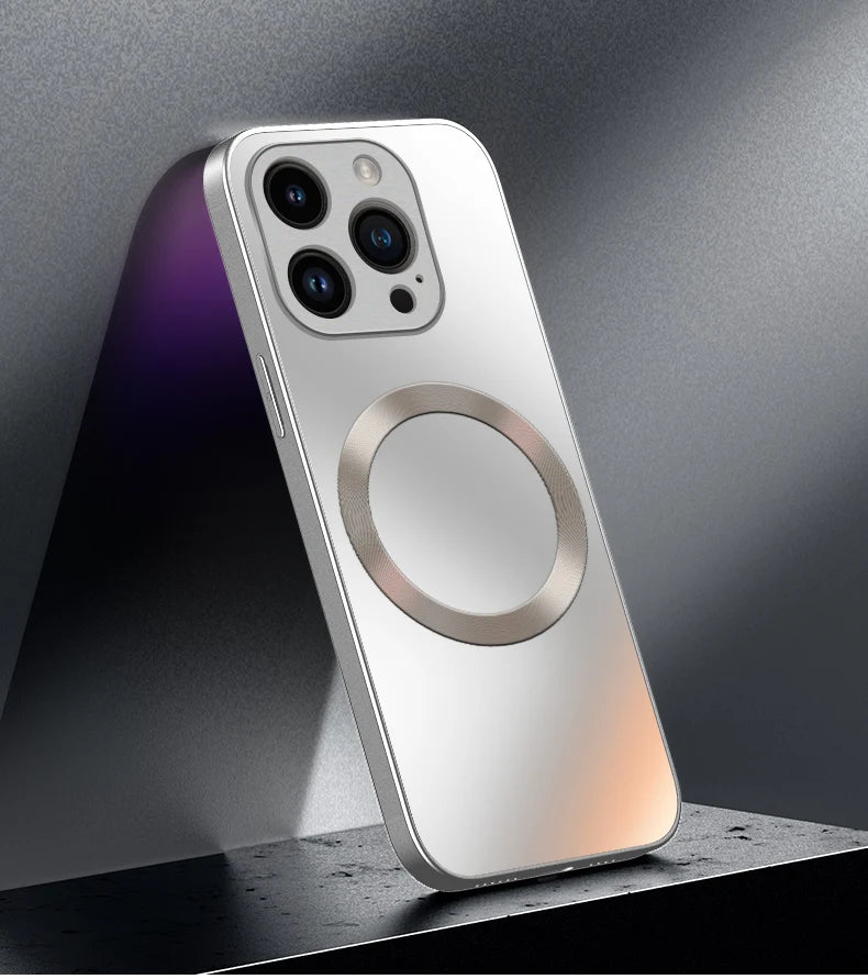 AG Matte Silicone Hard Case For Magsafe iPhone 17 Air 16 16E 15 14 13 12 11 Pro X XS Max Mini Plus Frosted Phone Magnetic Cover