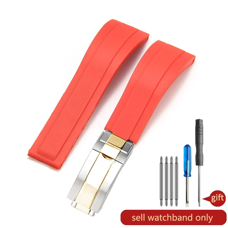 Durable Stainless Steel Butterfly Buckle Watch Strap for Men