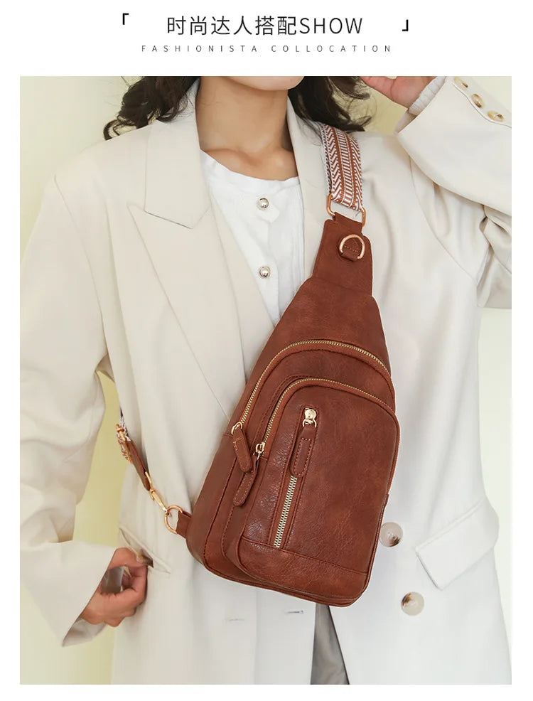 Stylish PU Leather Women Sling Bag | Versatile Crossbody Pack