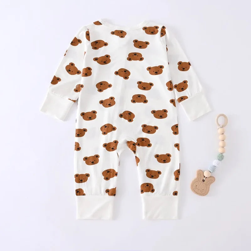 Bamboo Fiber Long-Sleeved Rompers for Infants | Cozy Comfort