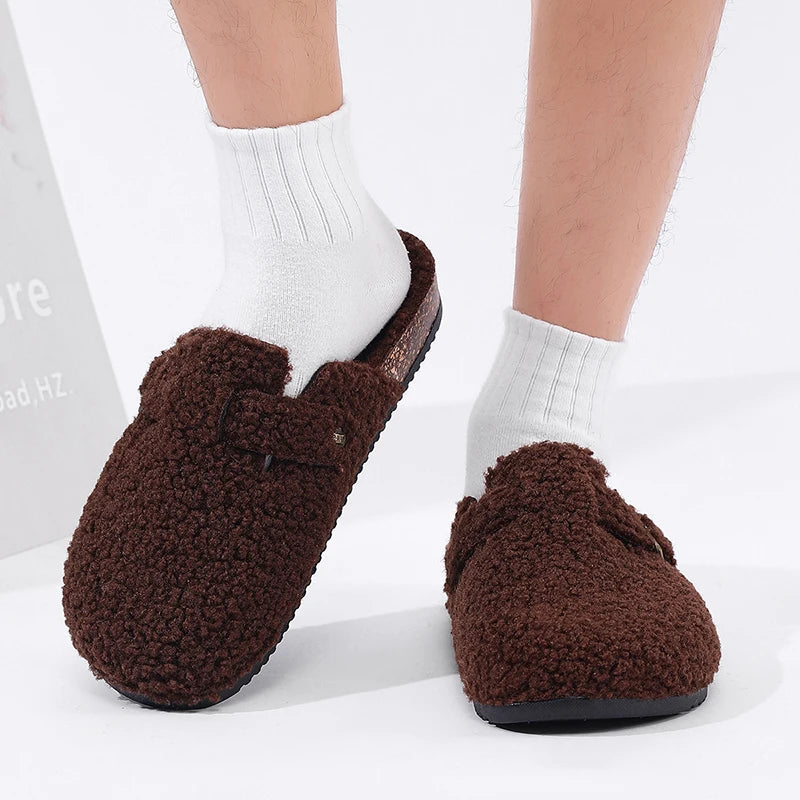 Cozy Unisex Plush Cotton Slippers | Non-Slip Winter House Shoes
